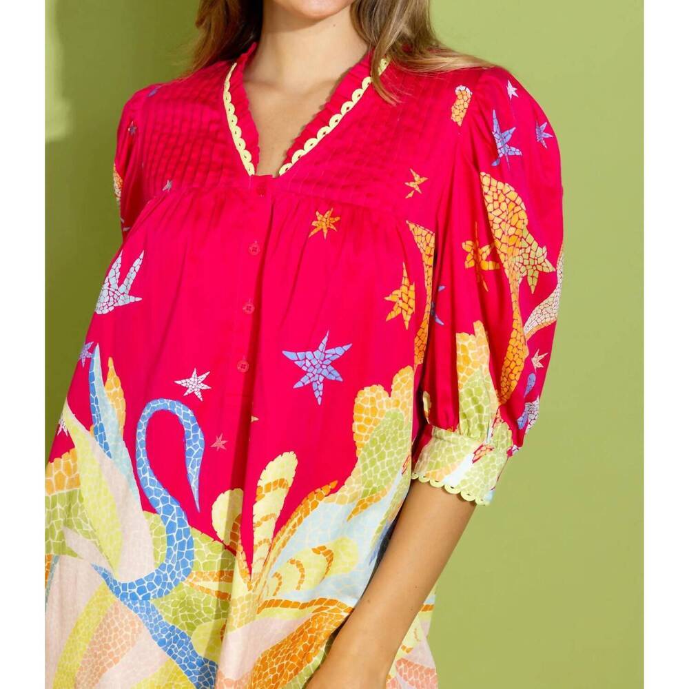 NEW ALDEN ADAIR lori mini dress in moasic